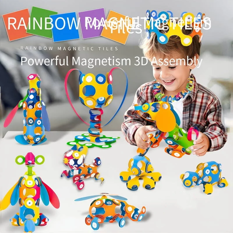 48Pcs Rainbow Magnetic Sheet K - огляд і ціна Cosplay Prop Building
